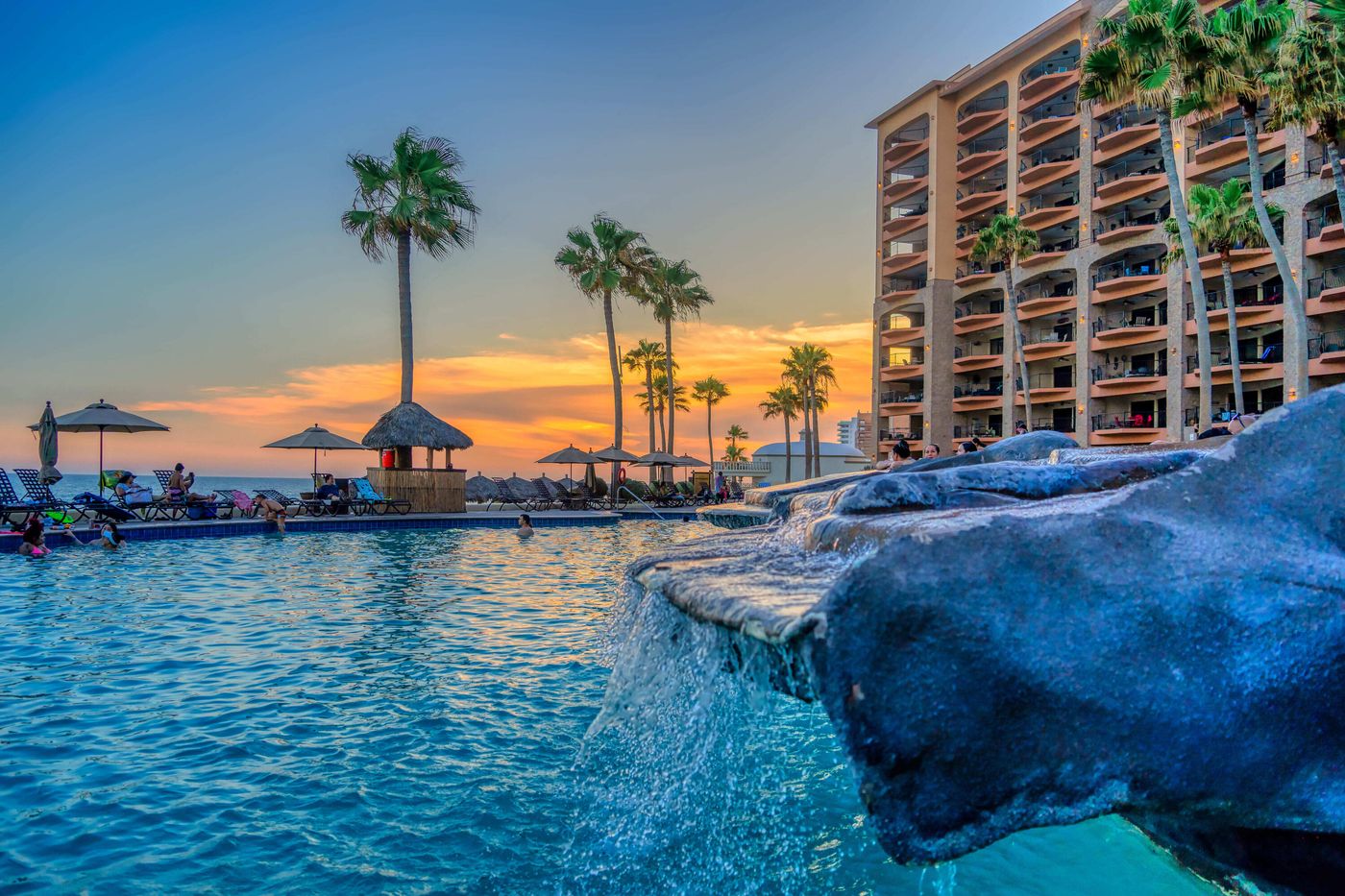 Pool deck and towers at Sonoran Sea Resort on Sandy Beach